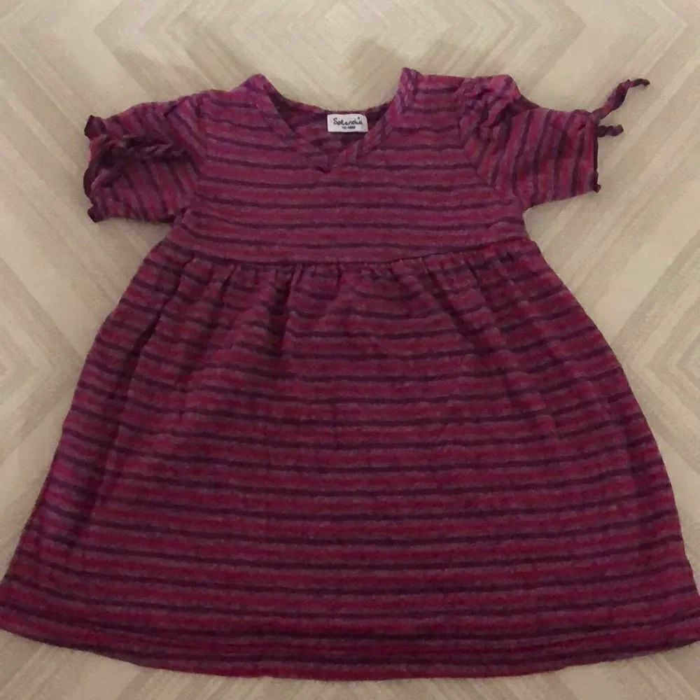 Splendid Girls Purple & Pink Dress & Diaper Cover